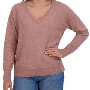 Lucky Brand Sweater V-Neck Cognac Women's Large